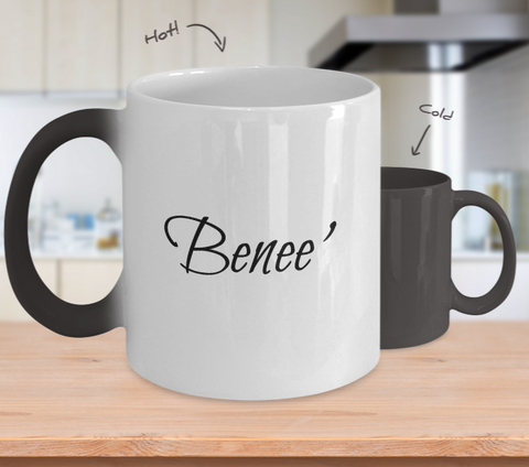 Benee' Color Changing mug for:  Gift, Xmas, and/or B-dy