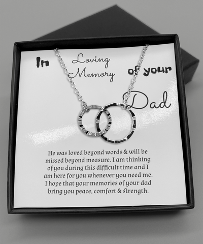 In loving memory of your dad necklace, Gift necklace