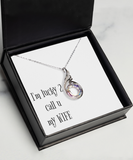 I'm very lucky 2 call u my wife necklace, Gift necklace