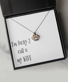 I'm very lucky 2 call u my wife necklace, Gift necklace