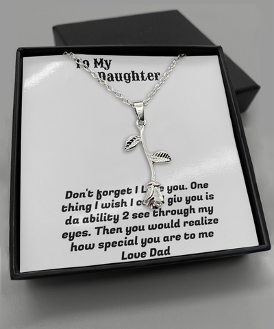 To my daughter from Dad necklace, Necklace for women, Necklace for gift