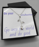 On your Graduation necklace, Gift necklace