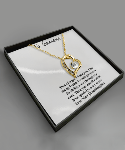 Don't forget I Love you From your granddaughter necklace, Necklace for women, Necklace for a gift