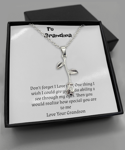 To Grandma from your grandson necklace, Gift necklace