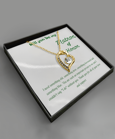 Will you be my Matron of Honor necklace, Gift necklace